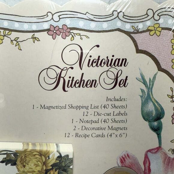VTG Victorian Kitchen Set Shopping List, Labels, Notepad, Magnets, Recipe Cards - Picture 5 of 16